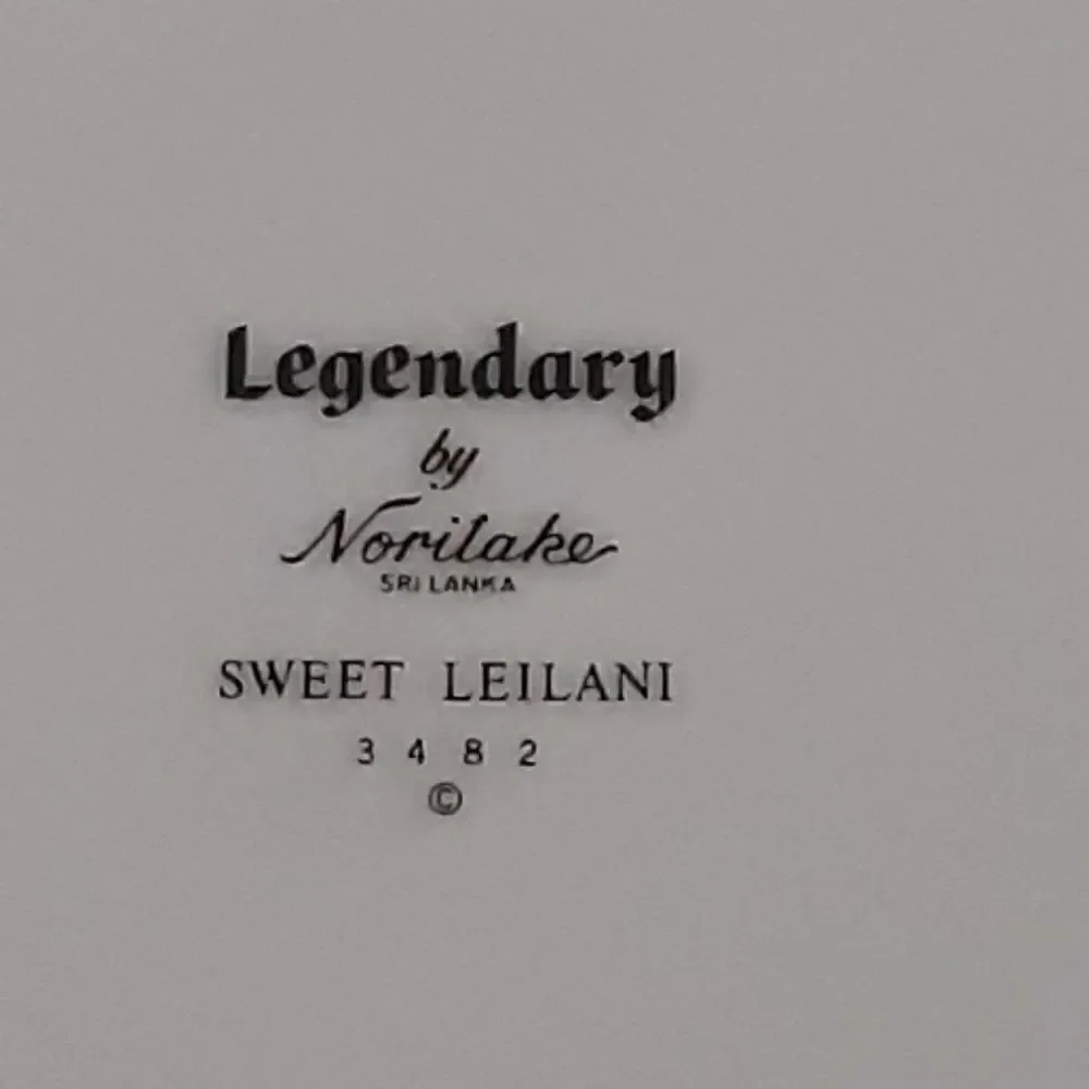 Noritake Sweet Leilani‎ Dinner Plate Platinum Trimmed 10.5
